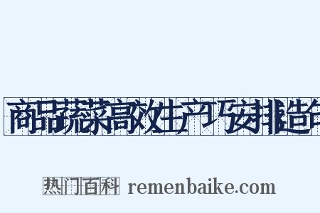 商品蔬菜高效生产巧安排造句是什么意思的图片